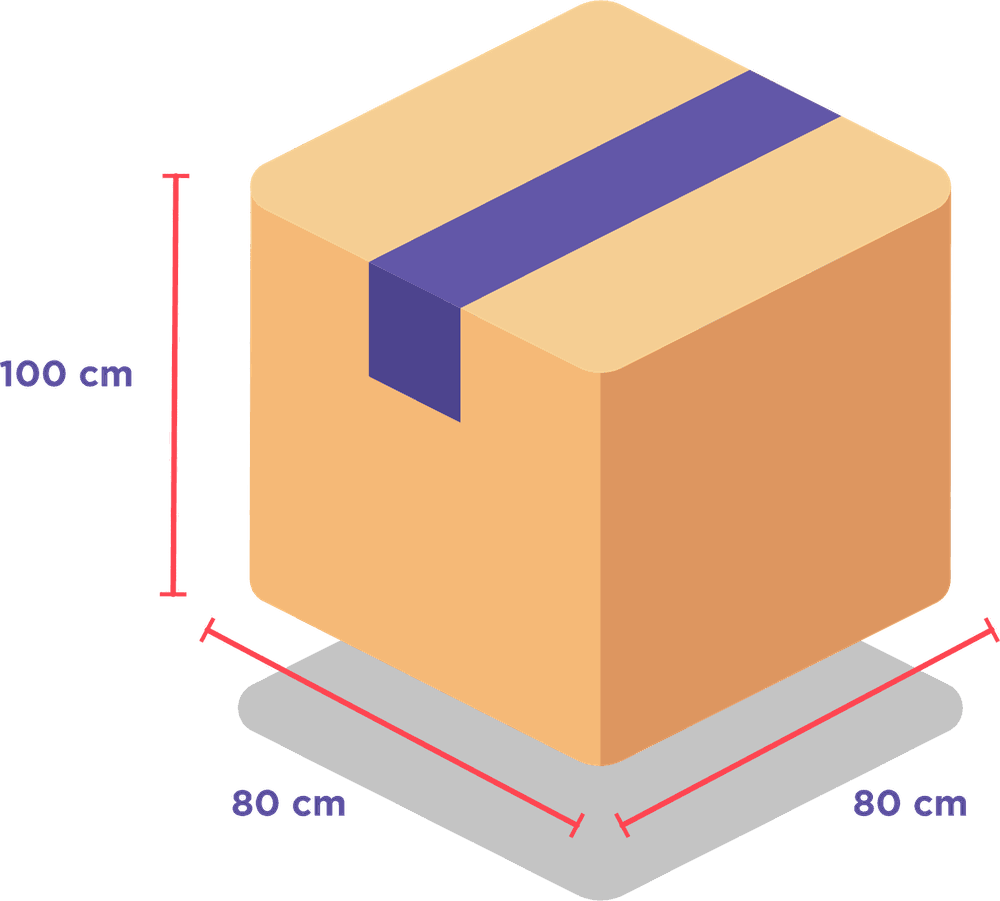 Ukuran maksimum paket Paxelbig: 80 x 80 x 100 sentimeter